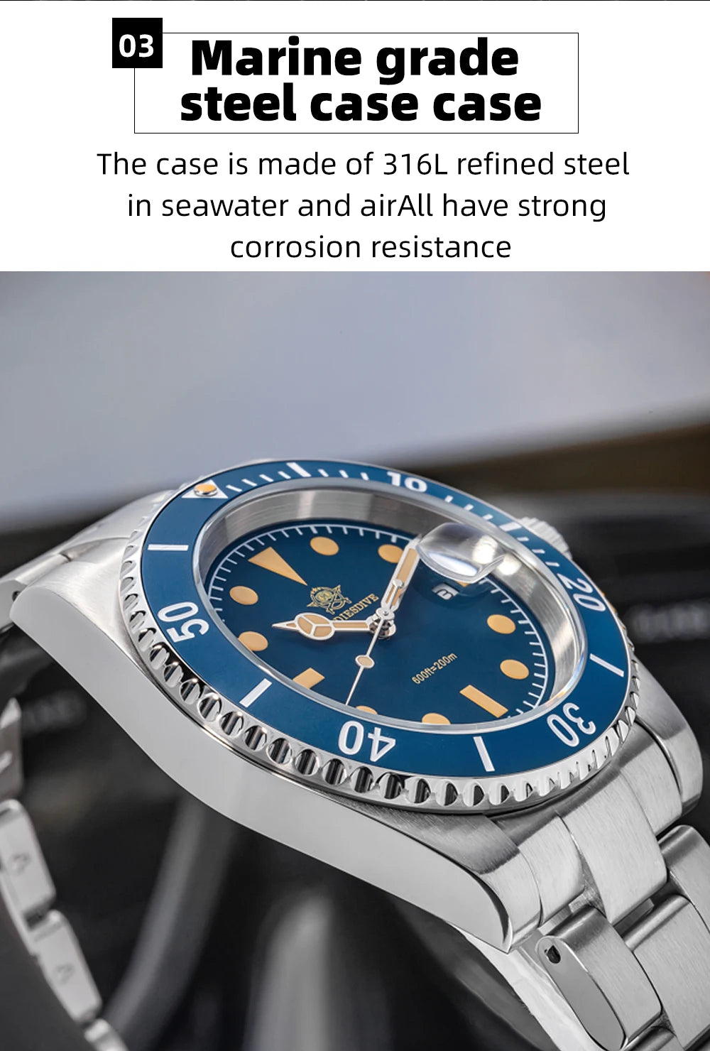 ADDIESDIVE Watch for Men New Quartz Wristwatch Green Ceramic Bezel Diving 200m Luminous 41mm Automatic Date Diver Men's Watch