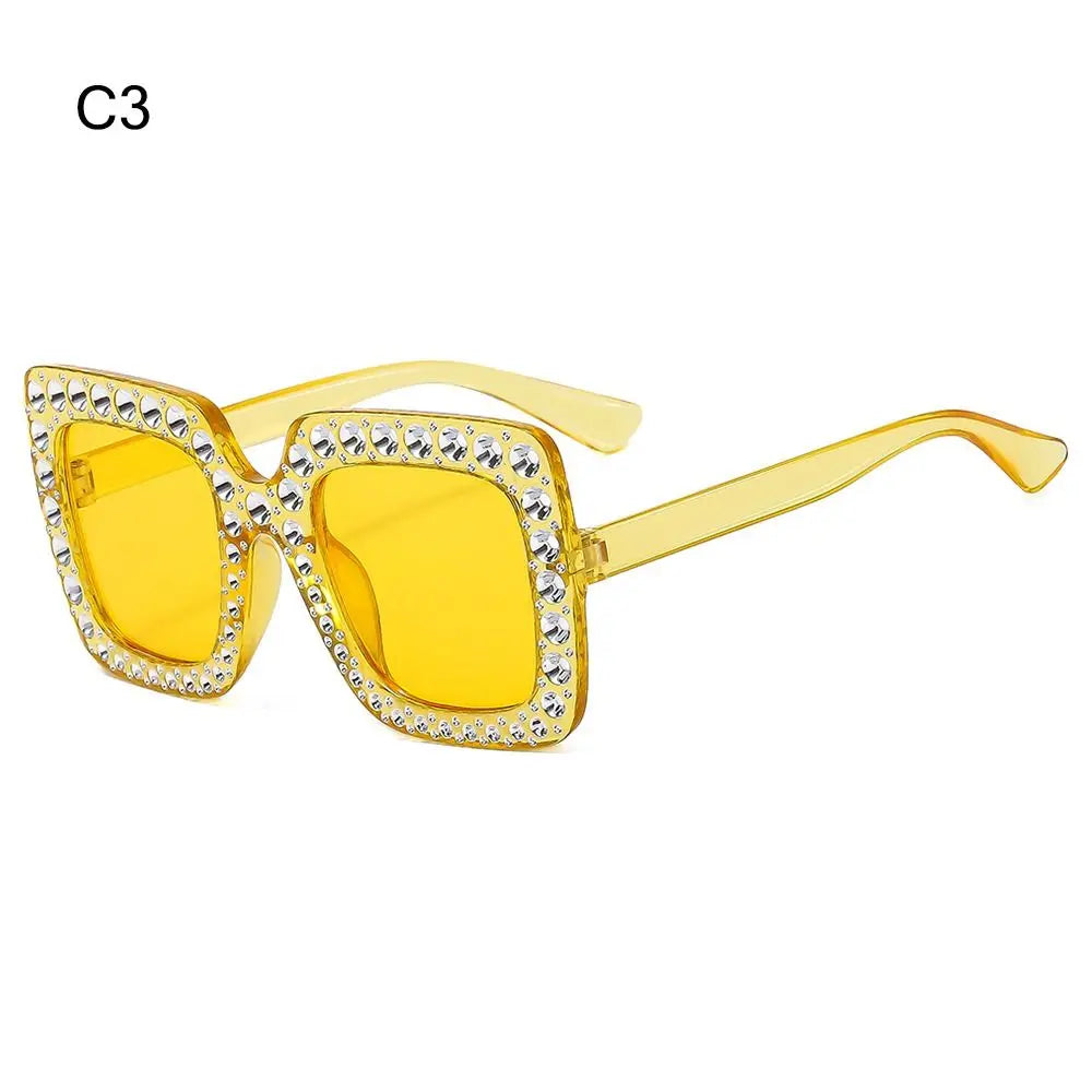 Kids Fashion Sunglasses Square Glitter Children Sun Glasses Boy Girl Stylish Diamond Goggles Baby Shades Party Eyewear UV400