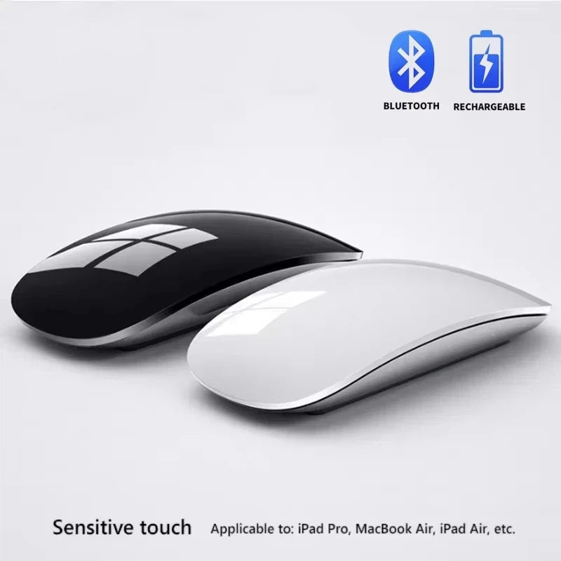 Magic Dual Mode Wireless Mouse Bluetooth Rechargeable Touch Mouse for MacBook, Laptop & PC, Slim Ergonomic Bluetooth Wireless Mouse