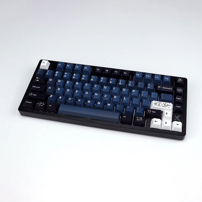 „KBDiy Clone GMK Galaxy“ PBT retro klavišų dangteliai, skirti „Aula 60“ mechaninei klaviatūrai, žaidėjams, su atskirtu tarpo klavišu, „Cherry“ profilio „Alice“ klavišų dangteliai