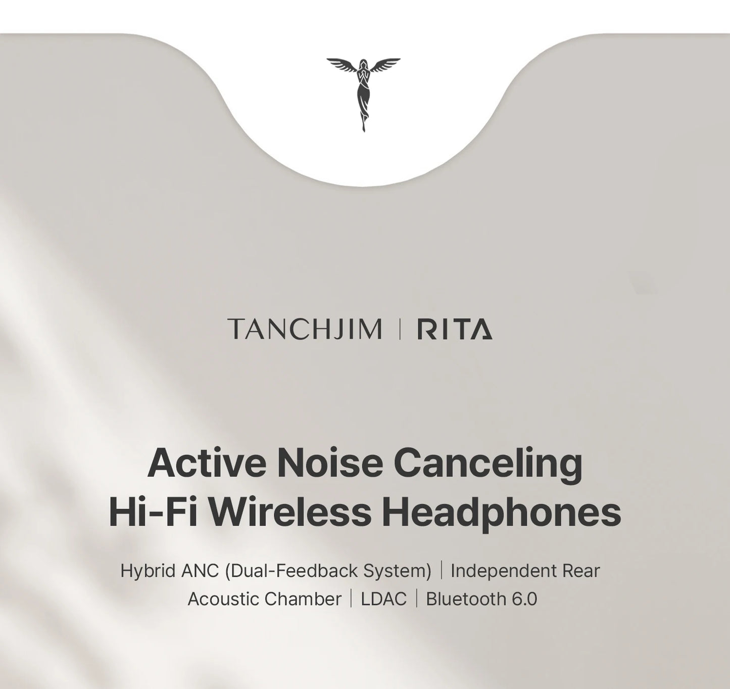 TANCHJIM RITA HiFi Bluetooth Headset Wireless & Wired ANC Headphones, Bluetooth 6.0 LDAC Over-Ear Headphones with 40mm Dynamic Driver, Gaming Headset with ENC & 3.5mm Audio Cable