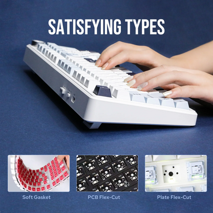 AULA F99 PRO 96% Layout Hot-Swappable Gasket-Mounted Wired/Bluetooth/2.4GHz Wireless Mechanical Keyboard for Mac/Win