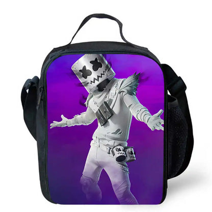 Lunch-Taschen für Kinder, Cartoon-Fortnite-Schul- und Picknicktaschen für Mädchen und Jungen, isolierte Kühltaschen für Kinder, tragbar und leicht