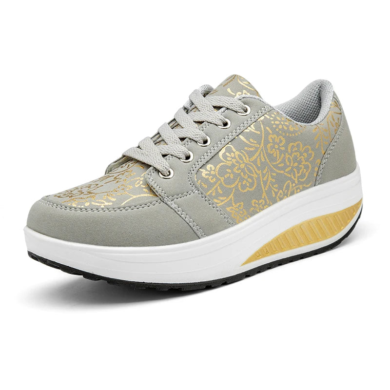 Læder-casualsneakers til kvinder, moderigtige og komfortable platform-vandresko, kilehæl-mokkasiner, åndbare loafers, Zapatos De Mujer