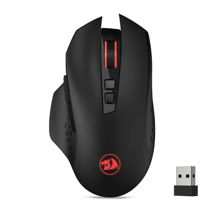 Brezžična gaming miška Redragon M656 Gainer, 4000 DPI, 2.4Ghz brezžična gamerska miška s 5 ravnmi DPI, 7 makro gumbi, rdeča LED-osvetlitev