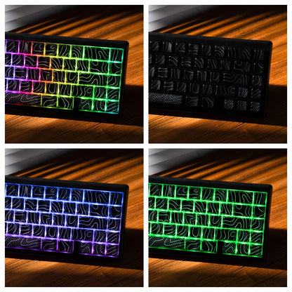 XVX M67 JadeStone Mechanical Keyboard 65% Tri-Mode Wireless Keyboard, Hot Swappable RGB Mechanical Keyboard with IMD Keycaps, Gasket Mount Gaming Keyboard