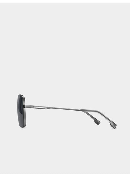 CAPONI Nylon Polarized Sunglasses For Men Square Driving Fashionable Alloy Shades Anti-Glare UV400 Protection Sun Glasses CP1325