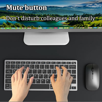 Dual-mode 2.4G Wireless Keyboard Dual Bluetooth 5.0 Keyboard 102 Keys Rechargeable Keyboard For MacBook Tablet PC Accessories