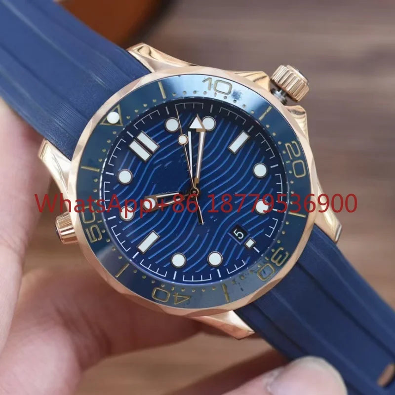 2026 High Quality Men's 904l Stainless Steel Automatic Mechanical 42mm Ceramic Watch Ring Watches Customized