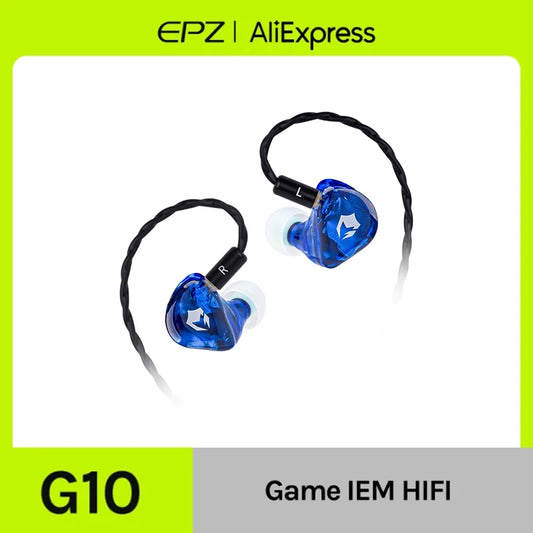 EPZ G10 Wired HiFi Gaming Earphones – Type-C & 3.5mm In-Ear Monitor Headphones with DAC, Noise Isolation, Detachable Cable & Microphone