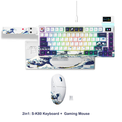 Womier S-K80 75% Keyboard with Color OLED Display Mechanical Gaming Keyboard Hot Swap Keyboard Gasket Mount RGB Custom Keyboard