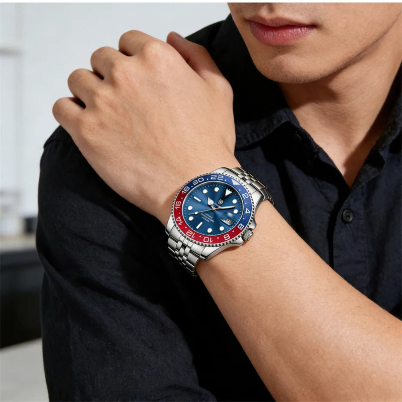 2026 New QINGXIYA Luxury Men Quartz Watches Stainless Steel Waterproof Luminous Date Watch Top Brand Men Wristwatch reloj hombre