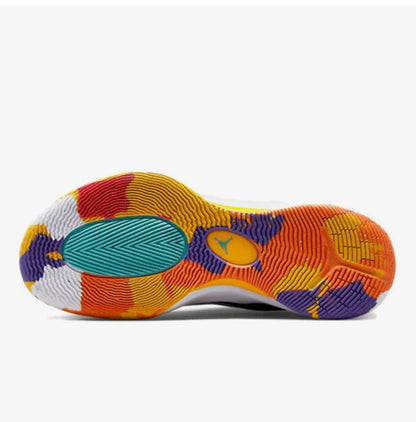 Sapatilhas de basquetebol Nike Jordan genuínas para homem, confortáveis, com amortecimento de impacto, cano médio e design prático DH0248-130
