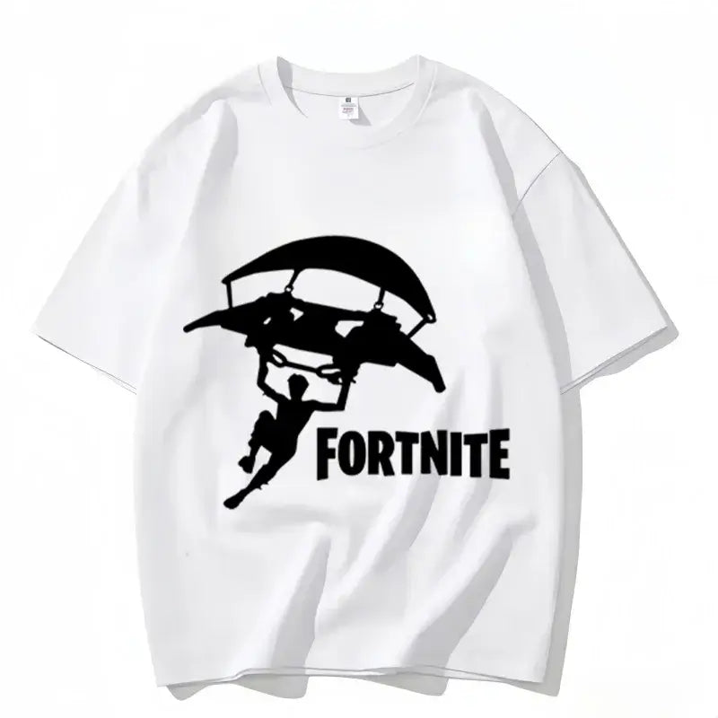 Fortnite Crew Neck T Shirt Unisex Adult Game Dance Fashion New Pure Cotton Short Sleeve Tops Perfect for Casual Wear Vacations