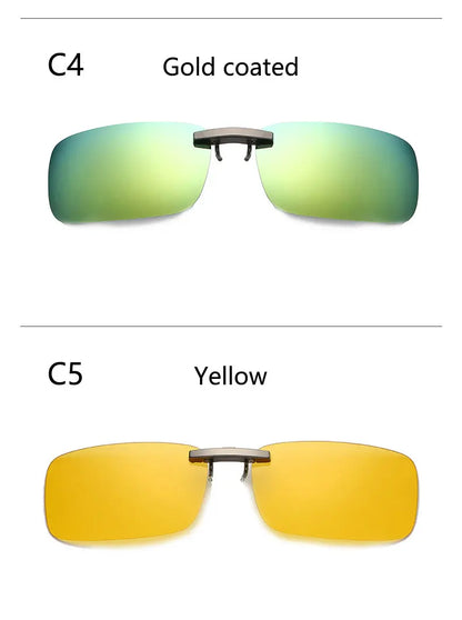 BOYSEEN Polarized Clip Sunglasses Driving Day Night Vision Lens Unisex Sport Fishing Myopia Glasses Men Women Travel Outdoor