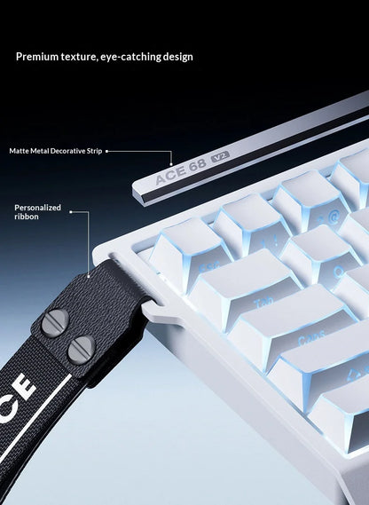 MCHOSE Ace 68 Hall Effect Magnetic Switch Gaming Keyboard Topographic Keycaps Customized TTC Uranus Magnetic Switch eSports