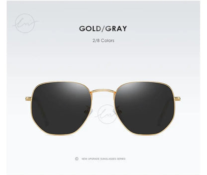 LM New Fashion Women Hexagon Sunglasses Men Retro Polarized Driving Coating Mirror Sun Glasses Goggle UV400 Eyewear gafas de sol