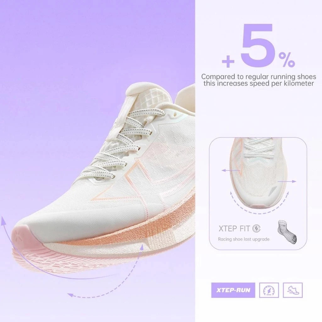 Xtep 2000km 5.0 Running Shoes Women Resistant Durable Combat Wear Resistant Lightweight Sneakers New Arrival 874118110024