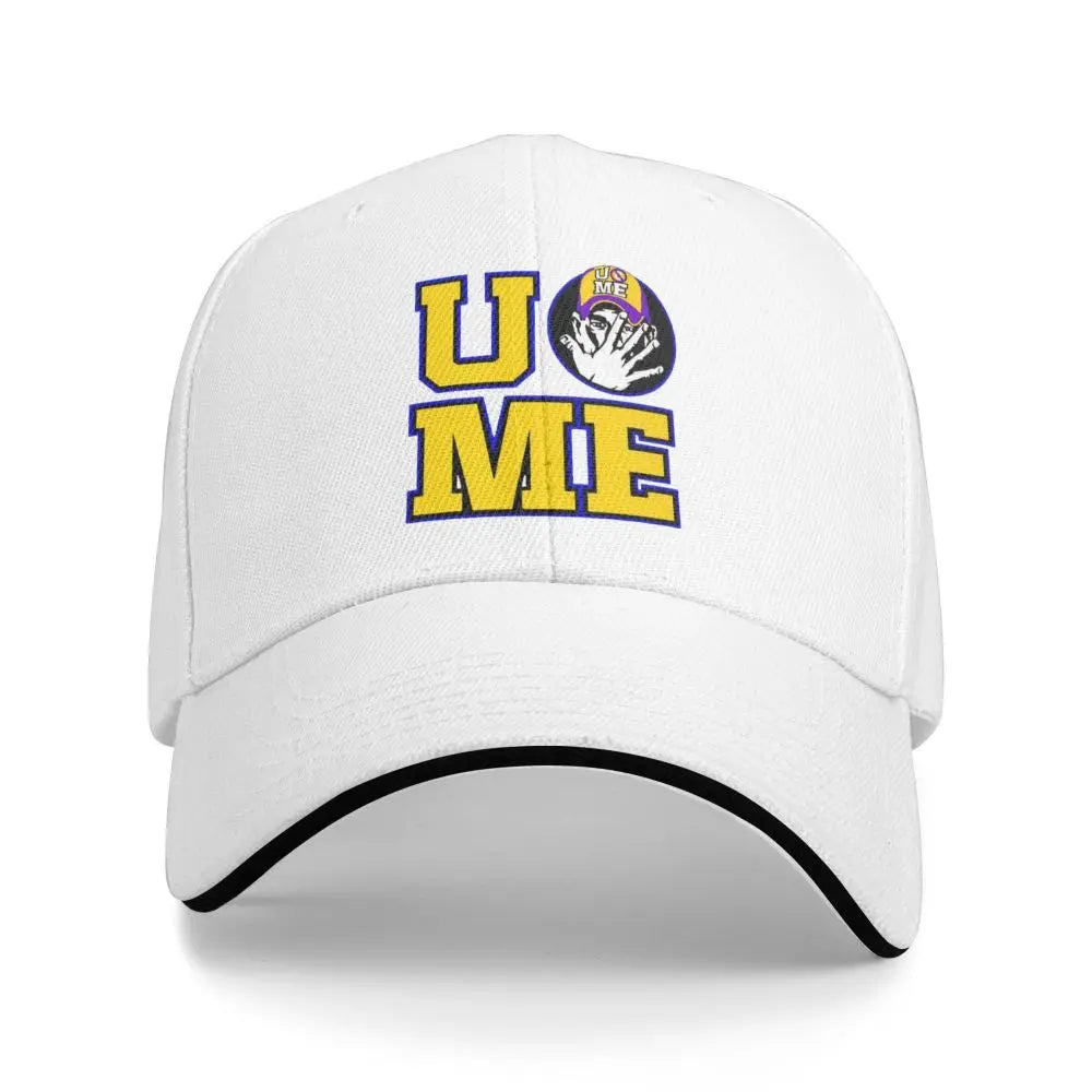 Yellow Wrestling Cena John White Custom Baseball Caps For Mens Unisex Male Beach Sunscreen Hat Snapback Cap