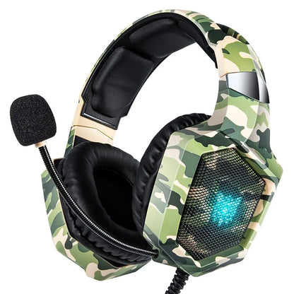 ONIKUMA casque de jeu stéréo filaire avec micro lumières LED pour casque de joueur casque de jeu pour Esports