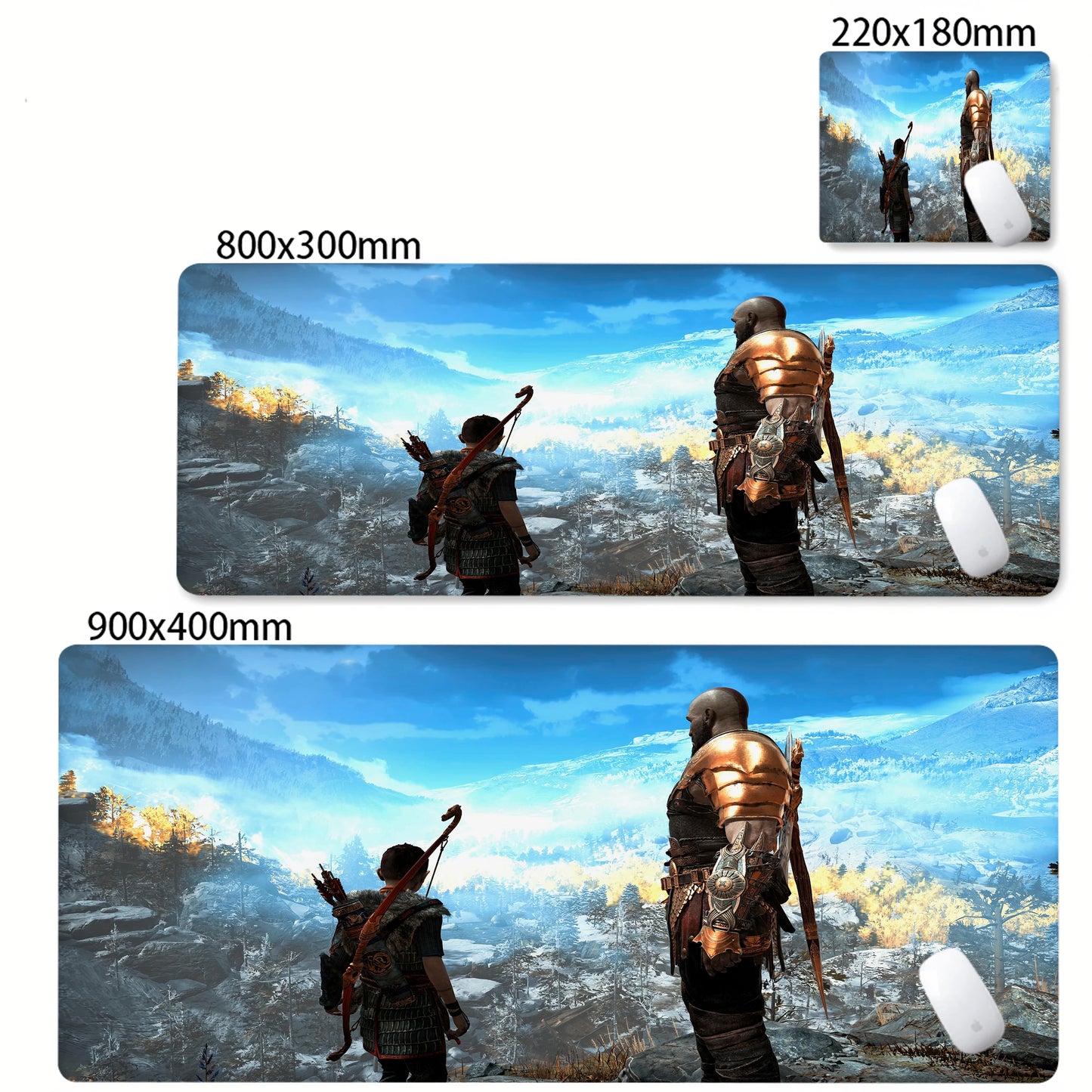 Xxl Mouse Pad God of War Desk Mat Pc Gaming Accessories Keyboard Computer Mousepad Gamer Large Cabinet Office Table Carpet Rug