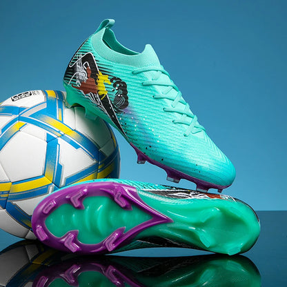 Nouvelles chaussures de football pour hommes, crampons d'entraînement, chaussures de soccer antidérapantes, ultralégères, crampons longs FG pour extérieur, livraison directe