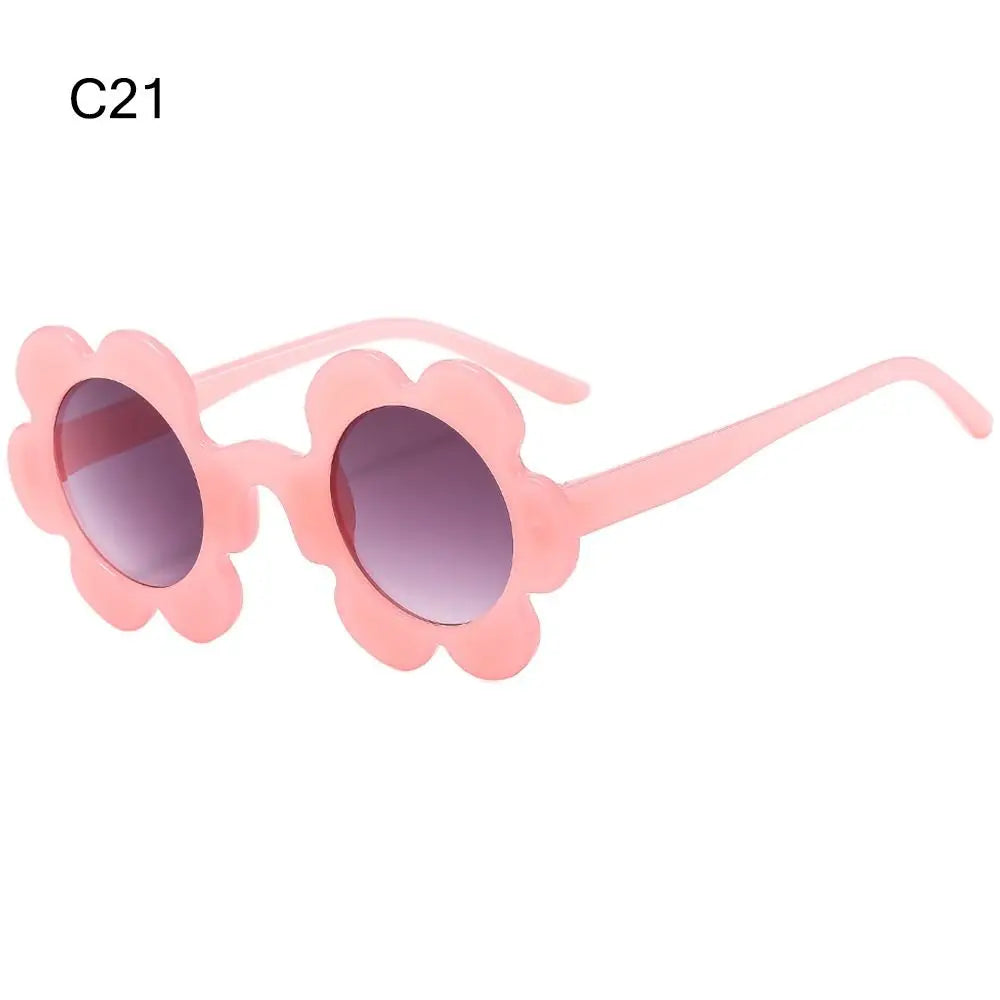 New Trendy Sunflower Sunglasses for Women Retro Round Flower Sun Glasses Fun Novel Disco/Festival/Party Shades for Adults