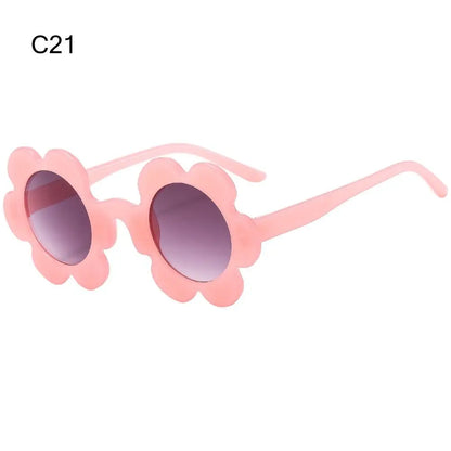 New Trendy Sunflower Sunglasses for Women Retro Round Flower Sun Glasses Fun Novel Disco/Festival/Party Shades for Adults