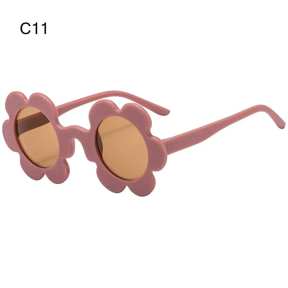 New Trendy Sunflower Sunglasses for Women Retro Round Flower Sun Glasses Fun Novel Disco/Festival/Party Shades for Adults