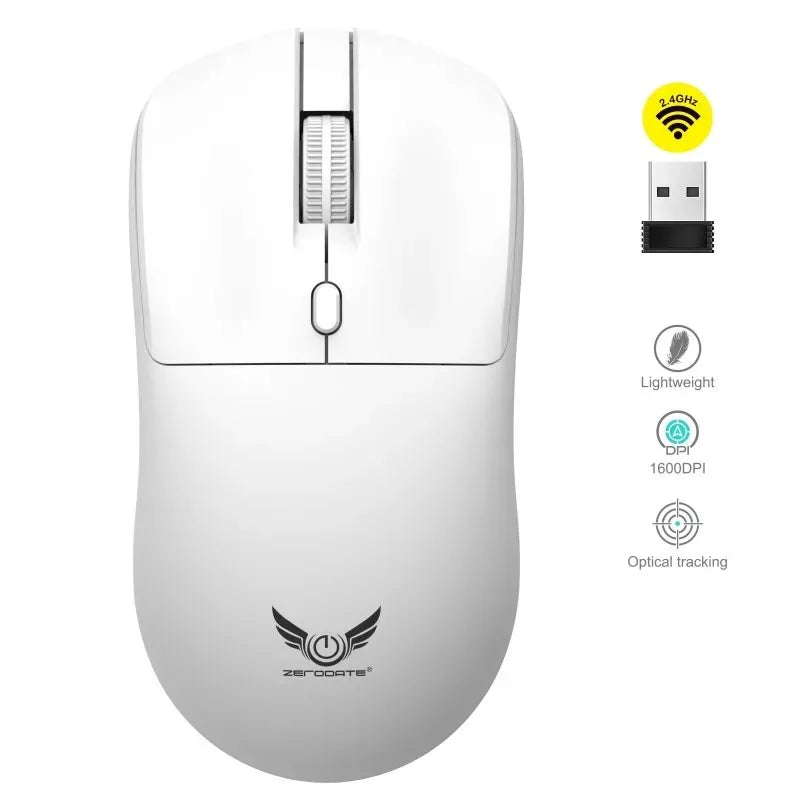 Brezžična miška 2.4G, ergonomska gaming miška, polnilna miška 800/1200/1600DPI za e-šport, pisarno, namizne računalnike in prenosnike
