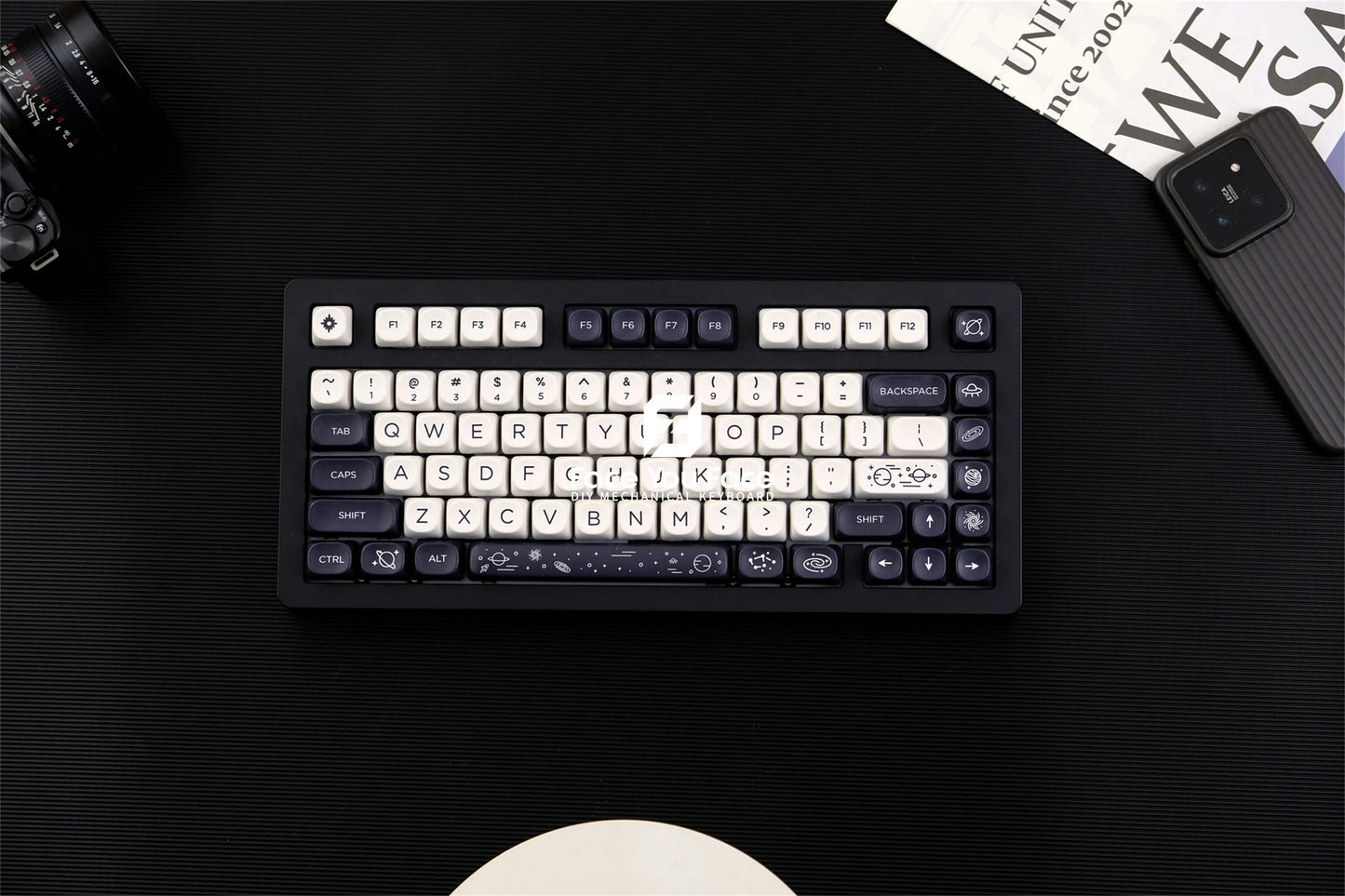Galaxy Theme Key Cap 129 Keys GMK MOA Profile DYE-SUB PBT Keycap with 1.75U 2U Shift for MX Switch Mechanical Keyboard