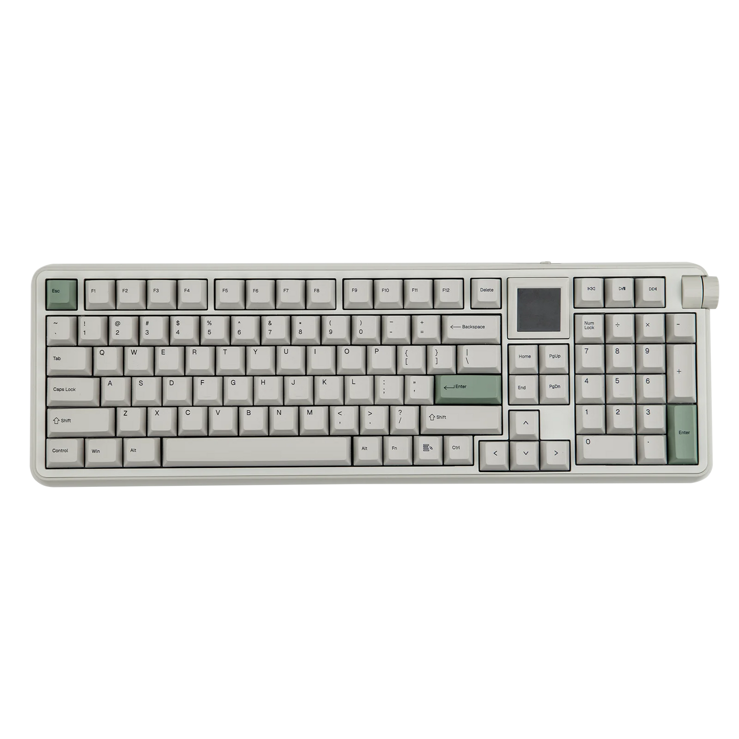 EPOMAKER RT100 PRO 100% ANSI US Layout Gasket Wired/Bluetooth/2.4Ghz Wireless Mechanical Keyboard 1.54” Screen & Volume Knob