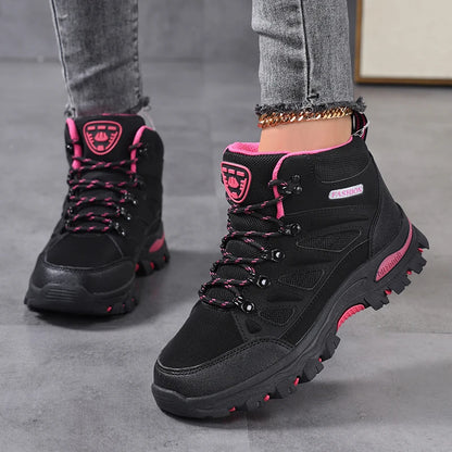 Women's Outdoor Hiking Shoes Waterproof Trekking Camping Trail Boots Non-slip Durable Mountain Climbing Shoes Women Ankle Boots