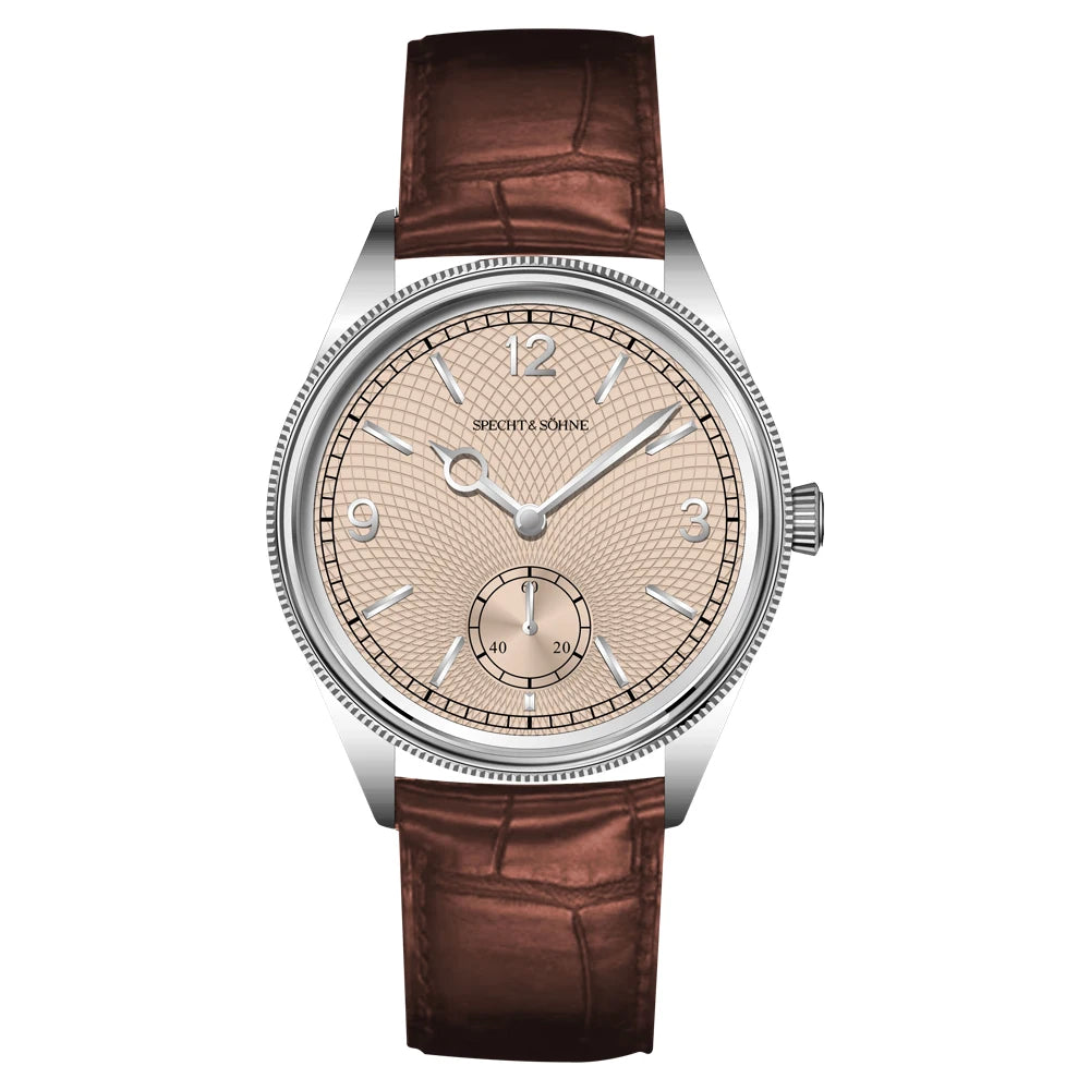 New Specht & Söhne 1908 Classic Men's Watches Mechanical Watch Genuine Leather Stainless Steel Business Wristwatch Waterproof