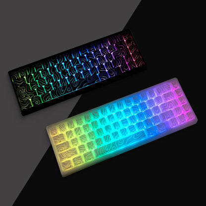 XVX M67 JadeStone Mechanical Keyboard 65% Tri-Mode Wireless Keyboard, Hot Swappable RGB Mechanical Keyboard with IMD Keycaps, Gasket Mount Gaming Keyboard