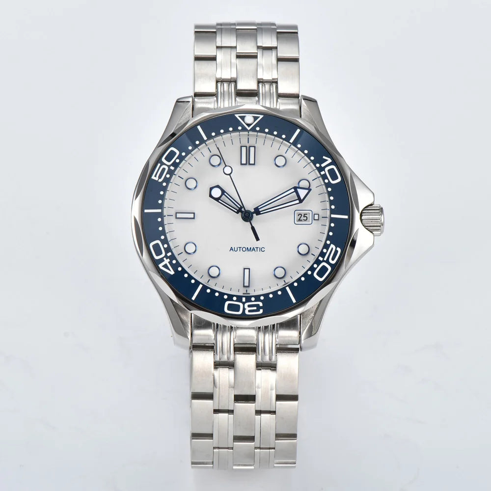 Men's Automatic Mechanical Watch 41mm Stainless Steel Waterproof Case Ceramic Bezel Men's Fashion Business Watch