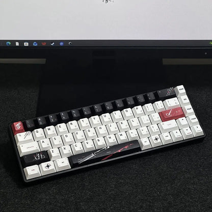 Cherry Personalized Japanese Engraved Keychain PBT 83/126 Key for MX Switch Wooting60 Mechanical Keyboard