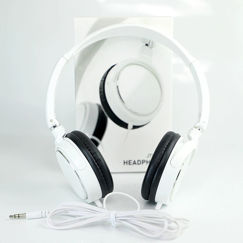 Casque universel sur l'oreille pliable filaire écouteurs HiFi stéréo son Portable casque 3.5mm casque HiFi stéréo son
