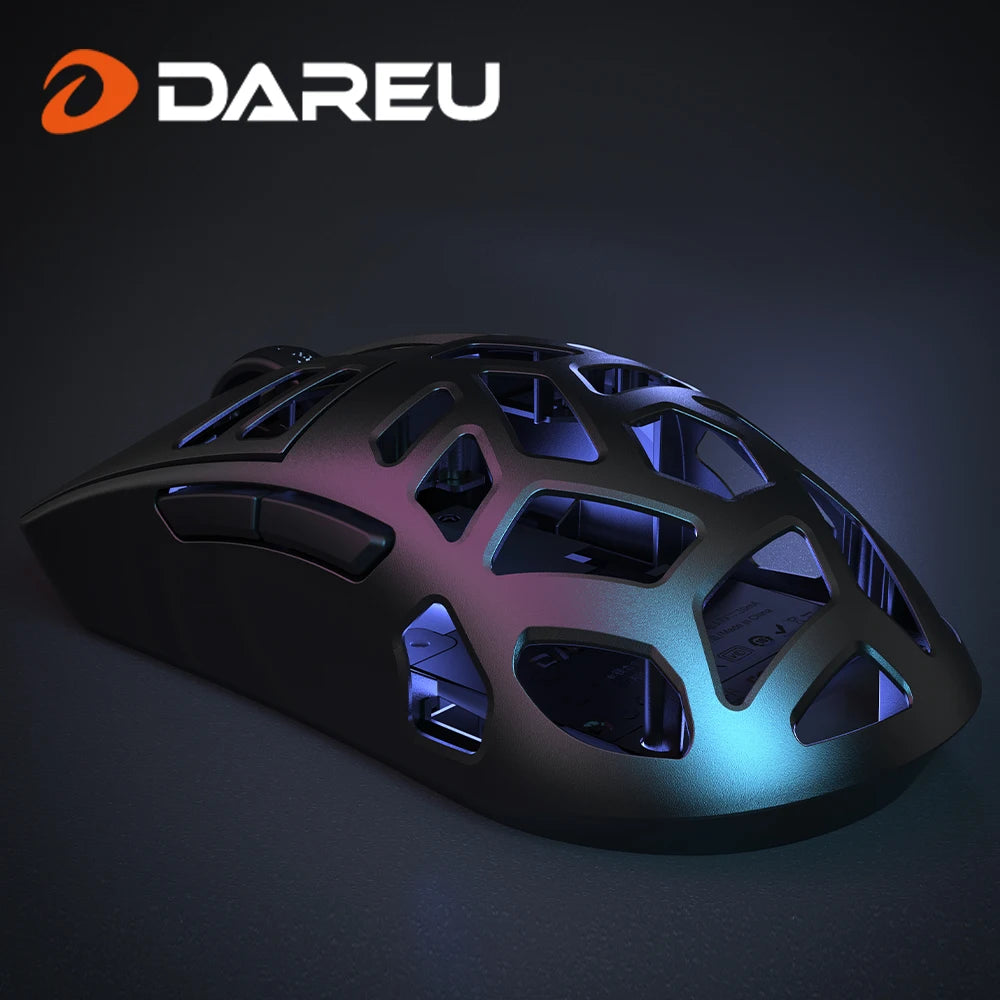 DAREU Al-mg Tri-Mode 8Khz PBT kabellose Gaming-Maus mit Schnellladefunktion PAW3950 30000 DPI, leicht, für PC-Gamer