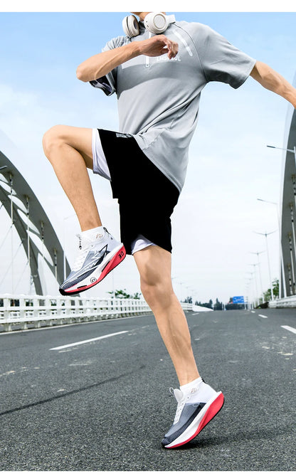 Zapatillas de running especializadas con placa de carbono para maratón, deportivas para hombre y mujer, transpirables, ligeras, cómodas y antideslizantes