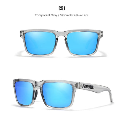 Kdeam 2026 High Quality Polarized Sunglasses for Men Transparent Gray Frame Fashion Unisex Outdoor Luxury Eyeglasses For Couple