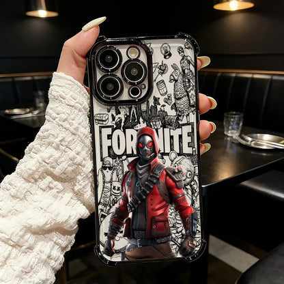 Capa de telemóvel FortniteS com acabamento metalizado, para Samsung A37 A57 A07 A36 A16 A35 A55 A25 A26 A05s A15 A54 A34 A24 A14 A05 A04 4G 5G