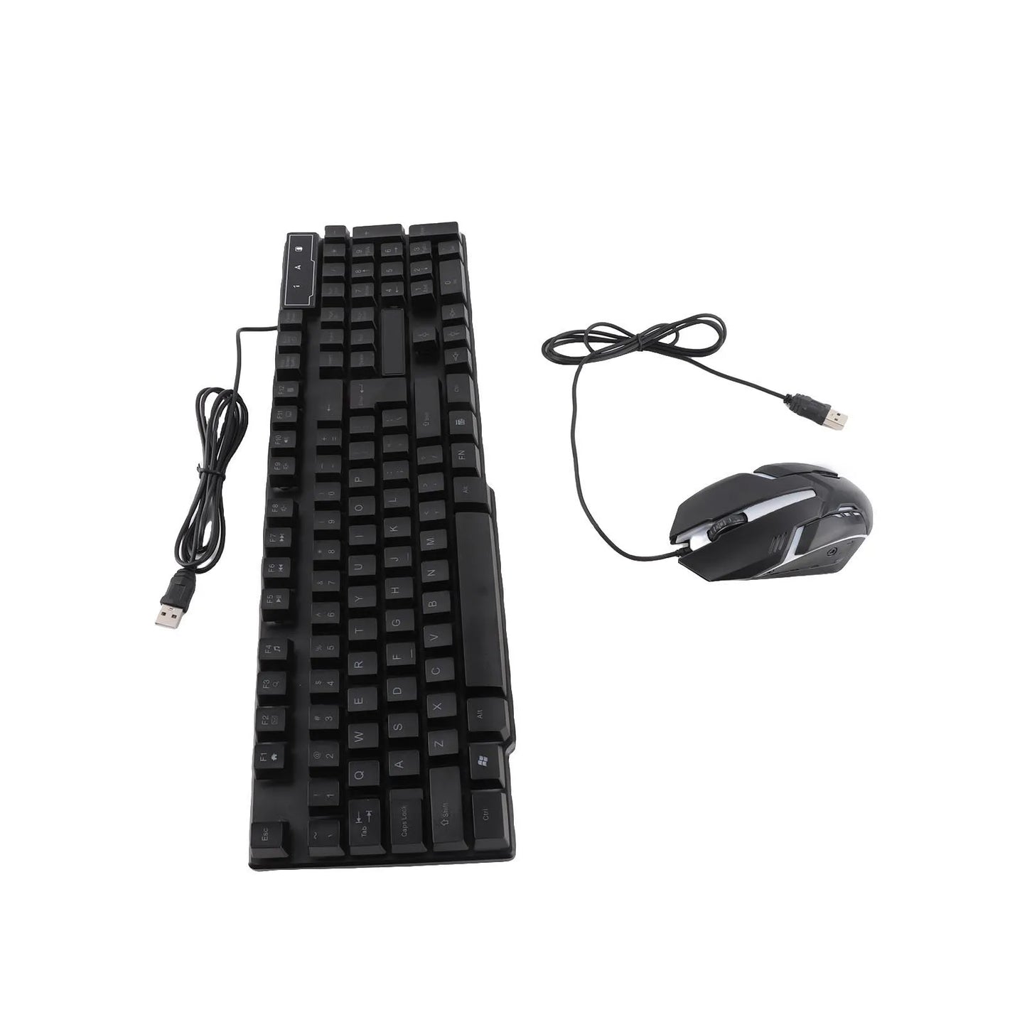 Keyboard Mouse Combo 4-piece Gaming Combo Ergonomic 104 Keys Keyboard 4-color Breathing Light Mouse Headset Anti-slip Mouse Pad