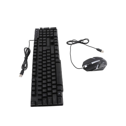 Keyboard Mouse Combo 4-piece Gaming Combo Ergonomic 104 Keys Keyboard 4-color Breathing Light Mouse Headset Anti-slip Mouse Pad