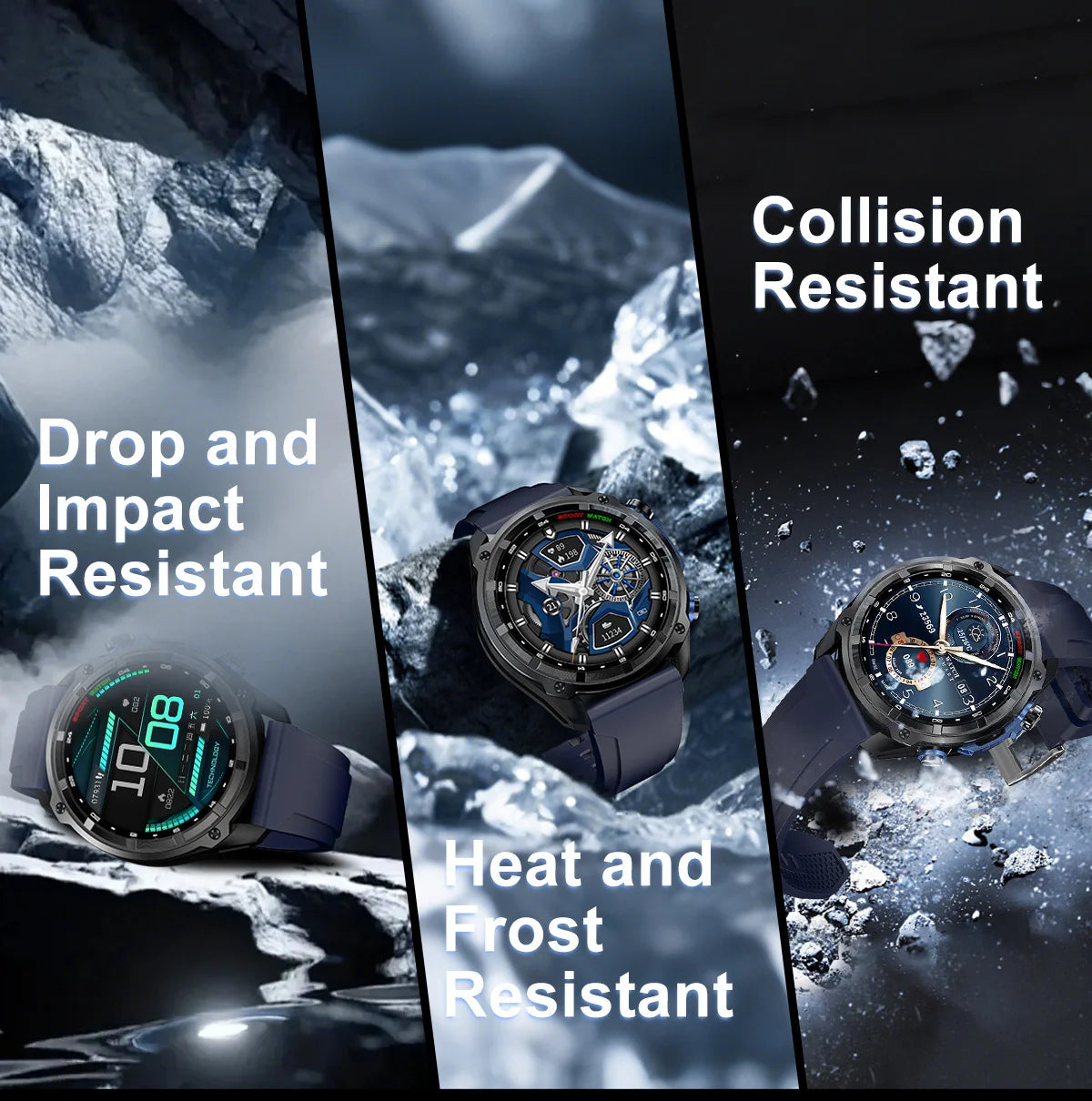 New Men TANK GPS Map Smart Watch Outdoor Compass 1000mAh Large Battery 10ATM Waterproof Bluetooth Call Sports AMOLED Smartwatch