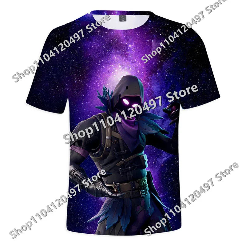 Japán anime Fortnite nyári póló férfiaknak és nőknek, Battle Royale, rövid ujjú, hétköznapi, kényelmes, laza Harajuku streetwear