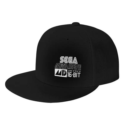Sega Mega Drive Japanese Vinyl Baseball Cap Men Hip Hop Flat Bill Caps Unisex Adjustable Snapback Skull Hats Skateboard Hat