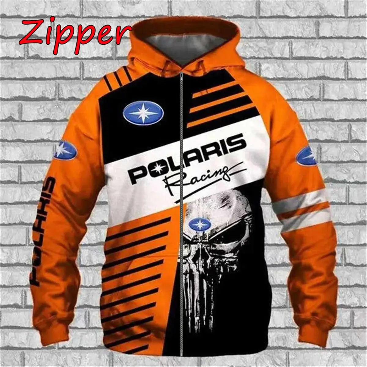 2025-26 Polaris Racing Rzr Snowmobile Fashion Casual Zip Hoodie Top Hot Sale Men's and Women's Spring and Autumn Hooded Jacket, Produit gaming premium Fraquane, produits de luxe