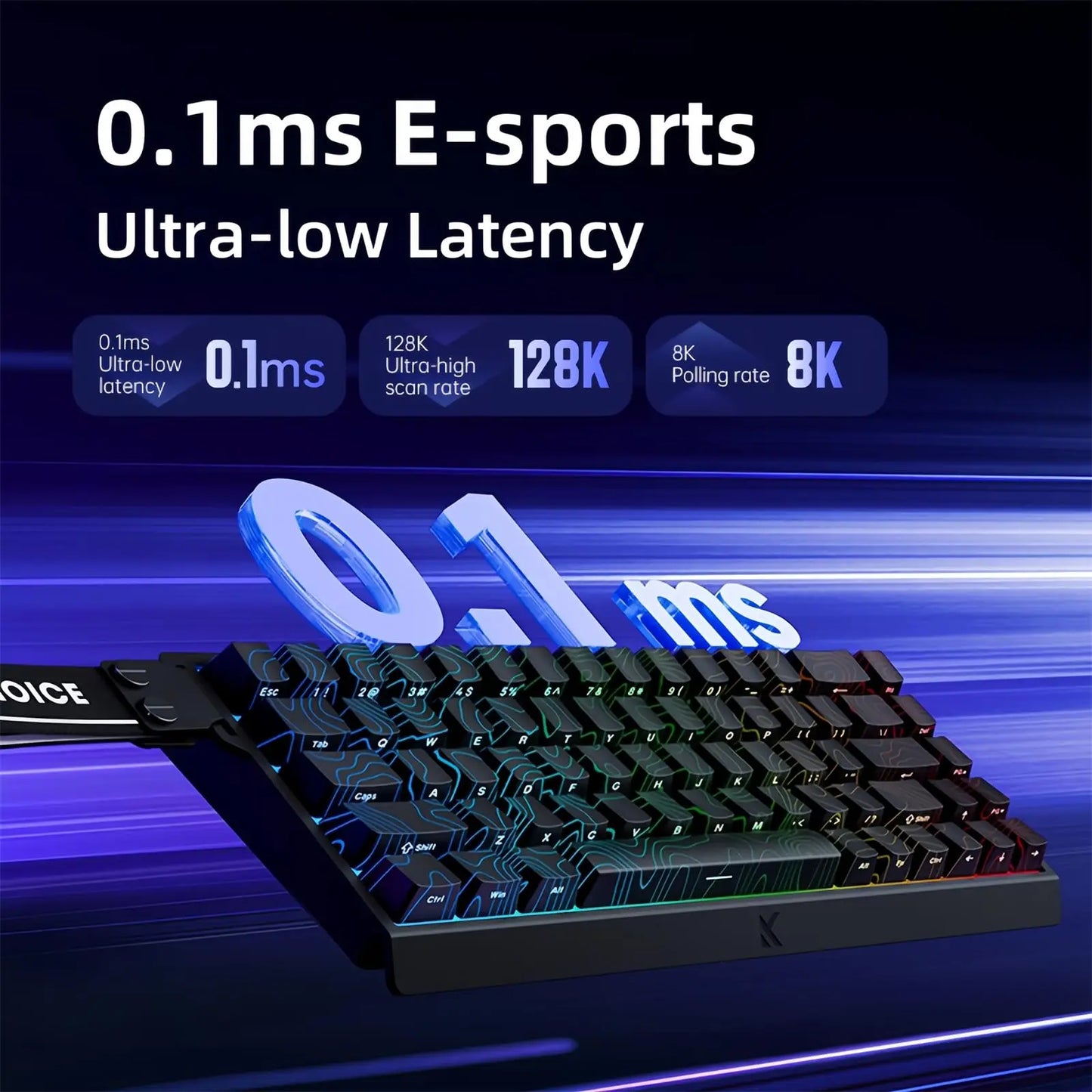 MCHOSE ACE 68 Magnetic Switch Gaming Keyboard Hall Effect Rapid Trigger Programmable RGB 8K Hz DKS/MT/TGL/RS/SOCD Keyboard