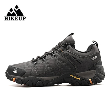 HIKEUP miesten neljän vuodenajan vaelluskengät – ulkoiluun ja urheiluun, aitoa nahkaa, kulutusta kestävät kiipeilykengät, kumipohjaiset trekking-sneakerit